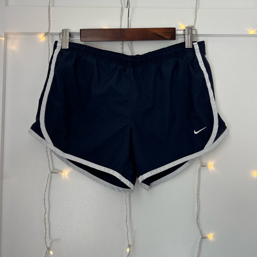 Blue and white Nike shorts